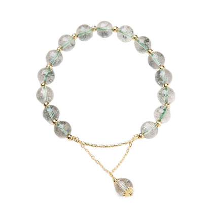Green Phantom Clear Quartz Crystal Bracelet