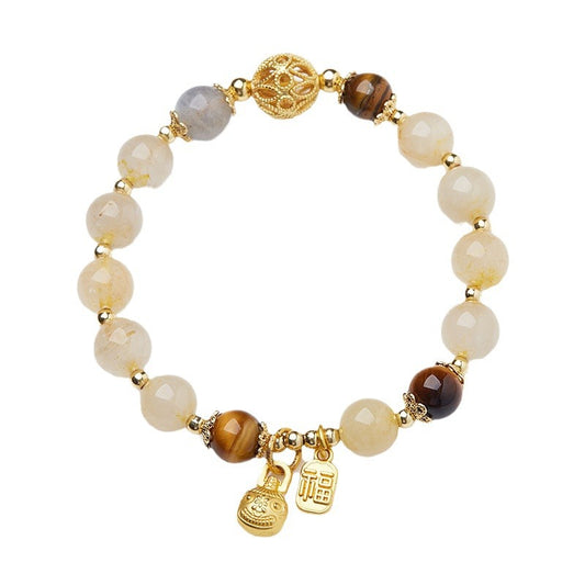 Sunfire Vigil Rutilated Quartz Crystal Bracelet
