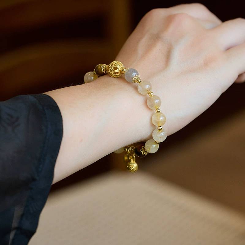 Sunfire Vigil Rutilated Quartz Crystal Bracelet
