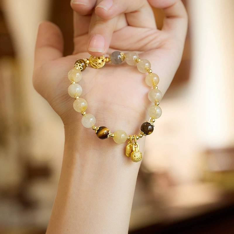 Sunfire Vigil Rutilated Quartz Crystal Bracelet