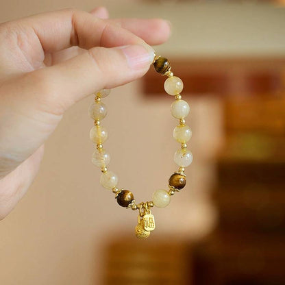Sunfire Vigil Rutilated Quartz Crystal Bracelet
