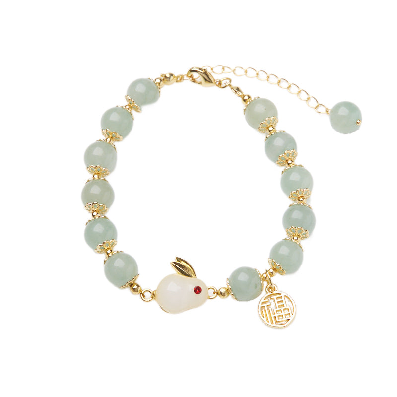Rabbit Fortune Aventurine Crystal Bracelet