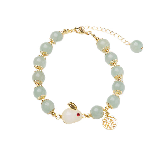 Rabbit Fortune Aventurine Crystal Bracelet