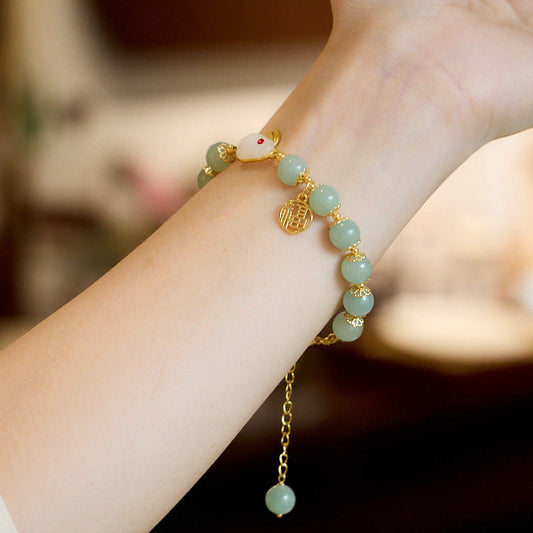 Rabbit Fortune Aventurine Crystal Bracelet
