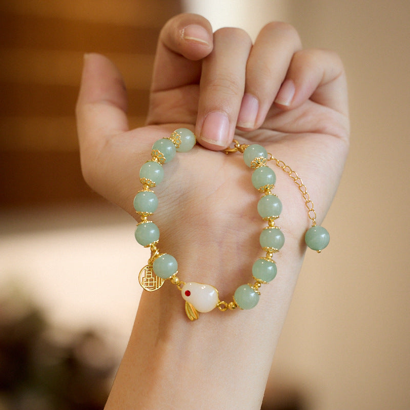 Rabbit Fortune Aventurine Crystal Bracelet