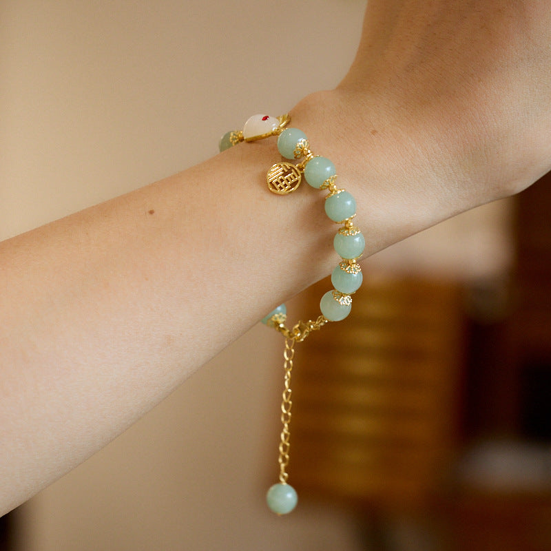 Rabbit Fortune Aventurine Crystal Bracelet