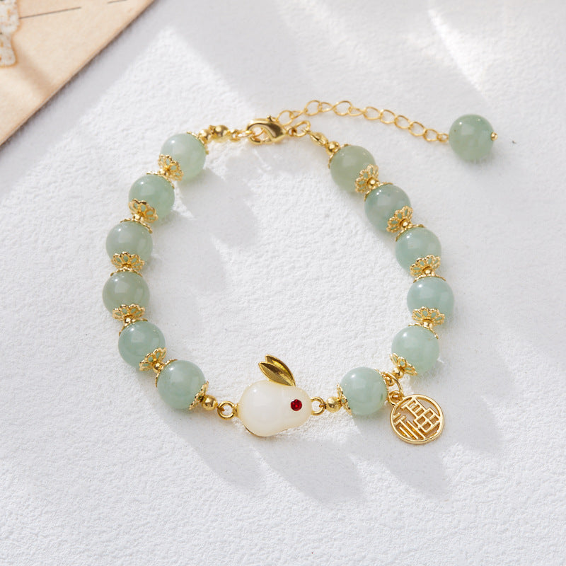 Rabbit Fortune Aventurine Crystal Bracelet