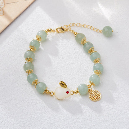 Rabbit Fortune Aventurine Crystal Bracelet
