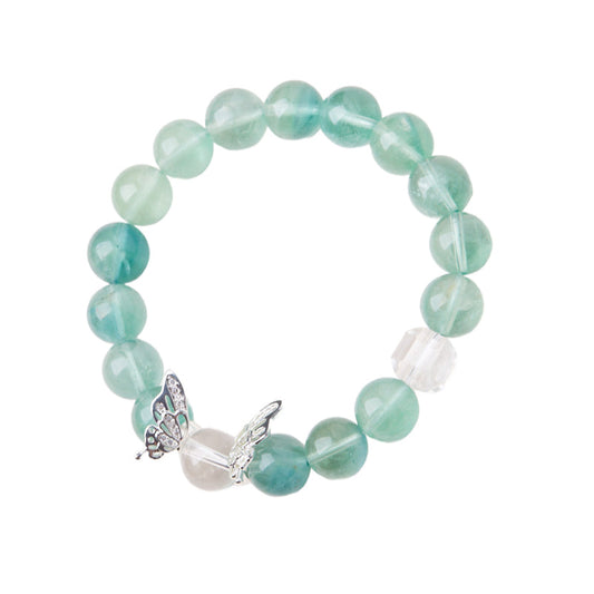 Verdant Wings Fluorite Crystal Bracelet