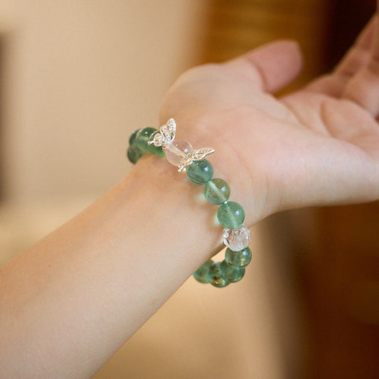 Verdant Wings Fluorite Crystal Bracelet