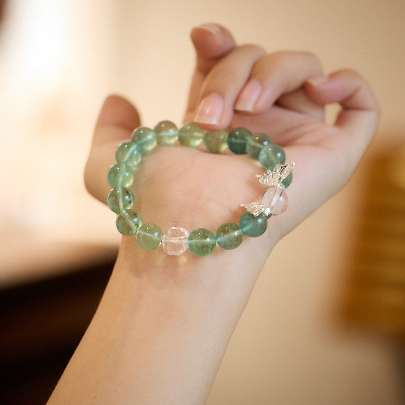 Verdant Wings Fluorite Crystal Bracelet