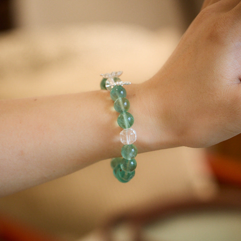Verdant Wings Fluorite Crystal Bracelet