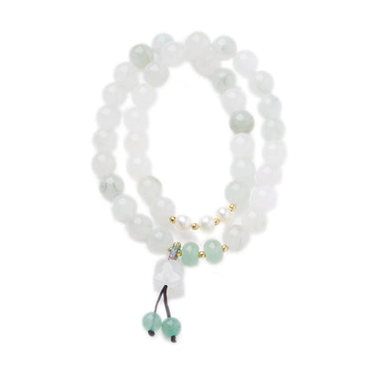 Lily of the Valley Jade Crystal  Bracelet