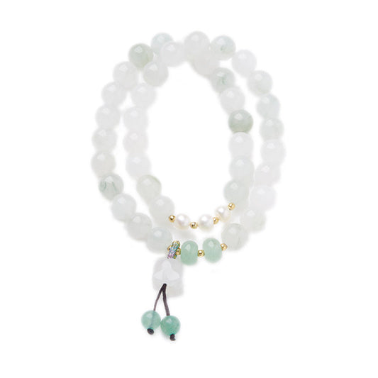 Lily of the Valley Jade Crystal  Bracelet