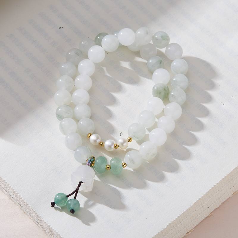 Lily of the Valley Jade Crystal  Bracelet