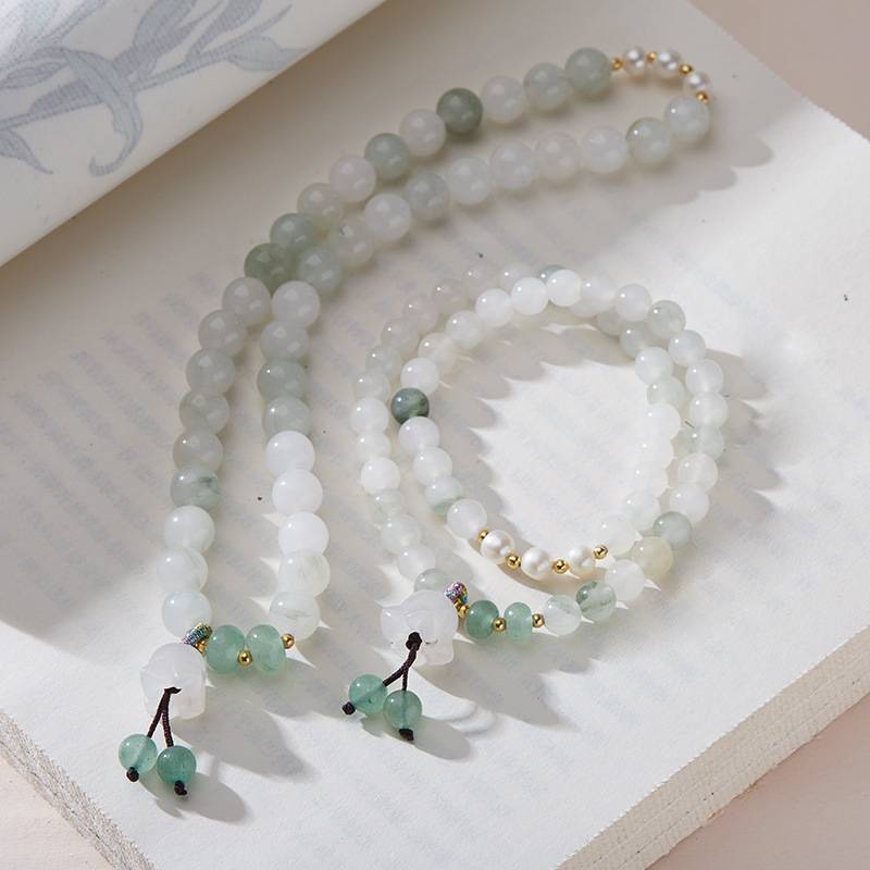 Lily of the Valley Jade Crystal  Bracelet