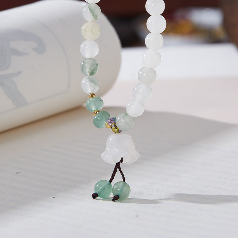 Lily of the Valley Jade Crystal  Bracelet