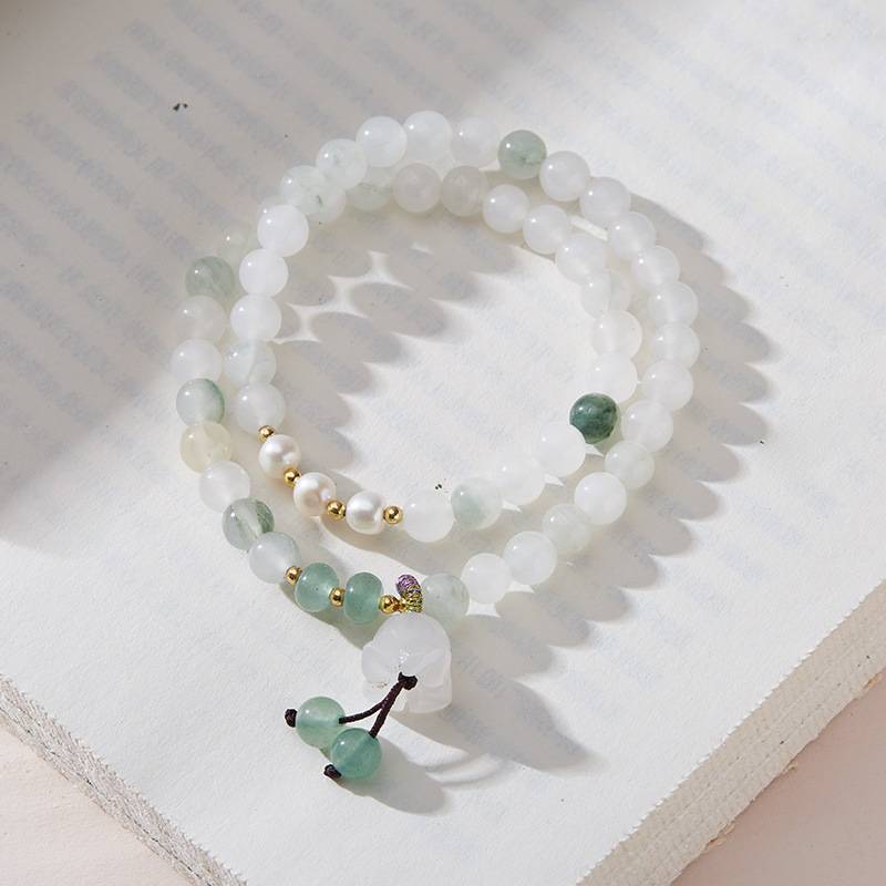Lily of the Valley Jade Crystal  Bracelet