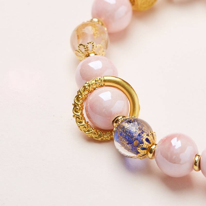 Fox Charm Colored Crystal Glaze Bracelet