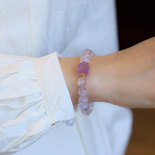 Ewiges Labyrinth Amethyst Kristall Armband