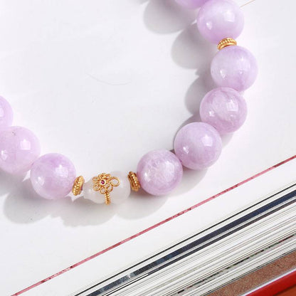 Lavender Serenity Kunzite Crystal Bracelet