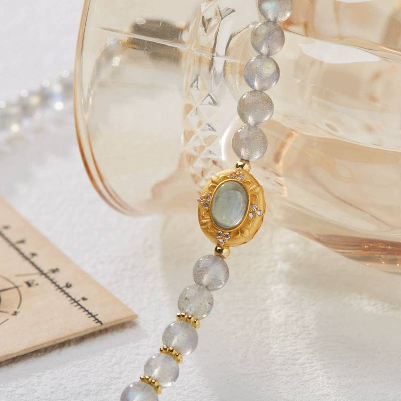 Starlit Reverie Moonstone Triple Wrap Crystal Bracelet
