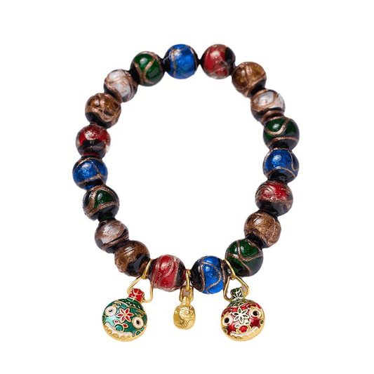 Elemental Harmony Incense Ash Glazed Beads Crystal Bracelet