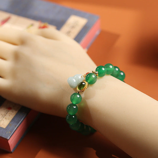 Gourd Harmony Jade Crystal Bracelet