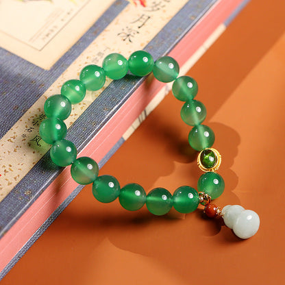 Gourd Harmony Jade Crystal Bracelet