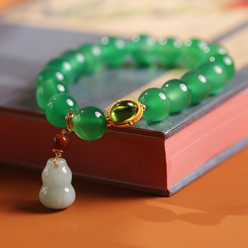 Gourd Harmony Jade Crystal Bracelet