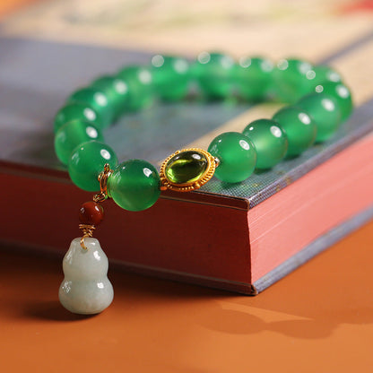 Gourd Harmony Jade Crystal Bracelet