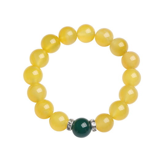 Sunlit Grove Agate Crystal Bracelet