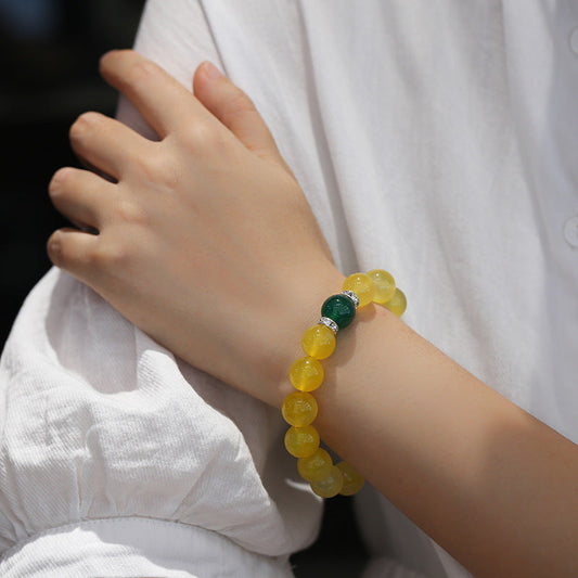 Sunlit Grove Agate Crystal Bracelet
