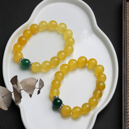 Sunlit Grove Agate Crystal Bracelet