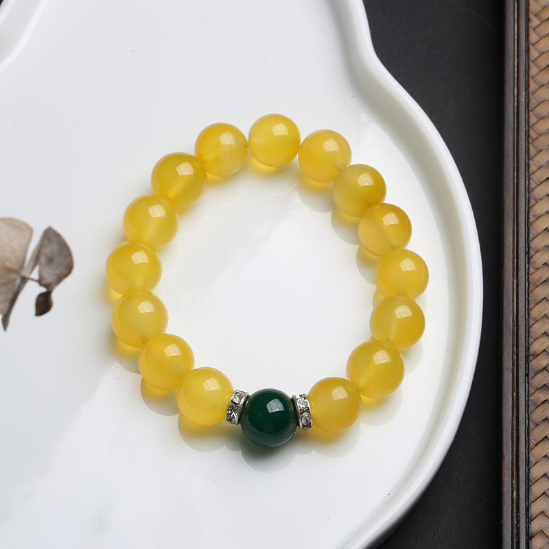 Sunlit Grove Agate Crystal Bracelet