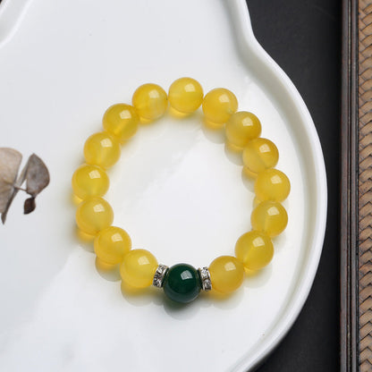 Sunlit Grove Agate Crystal Bracelet