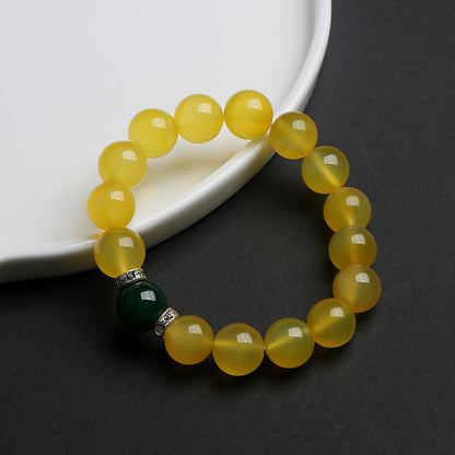 Sunlit Grove Agate Crystal Bracelet