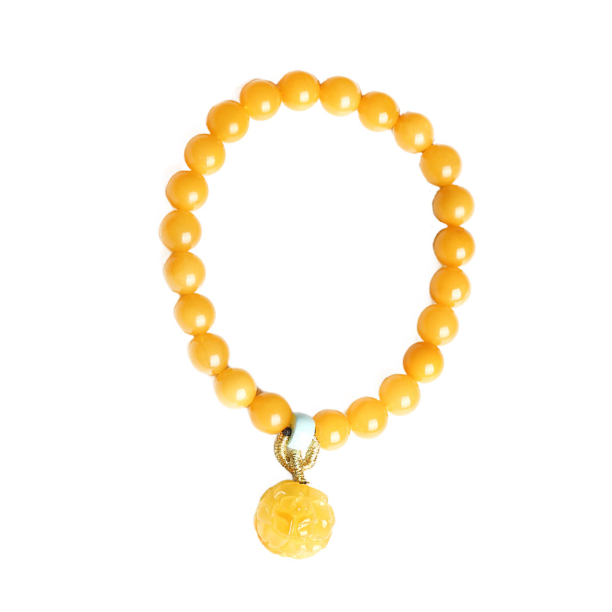 Radiant Rose Amber Crystal Bracelet