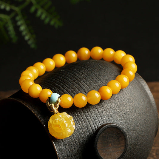Radiant Rose Amber Crystal Bracelet