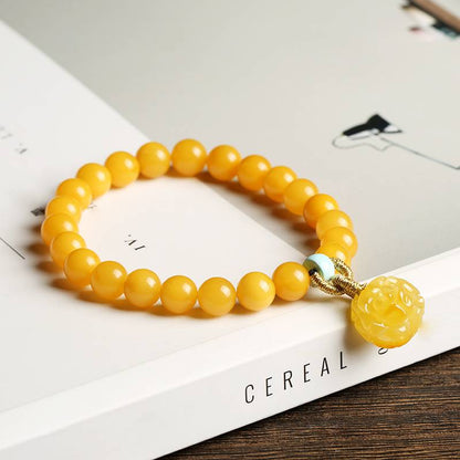 Radiant Rose Amber Crystal Bracelet