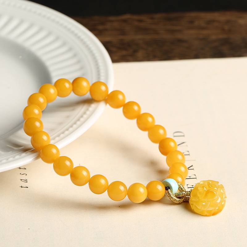 Radiant Rose Amber Crystal Bracelet