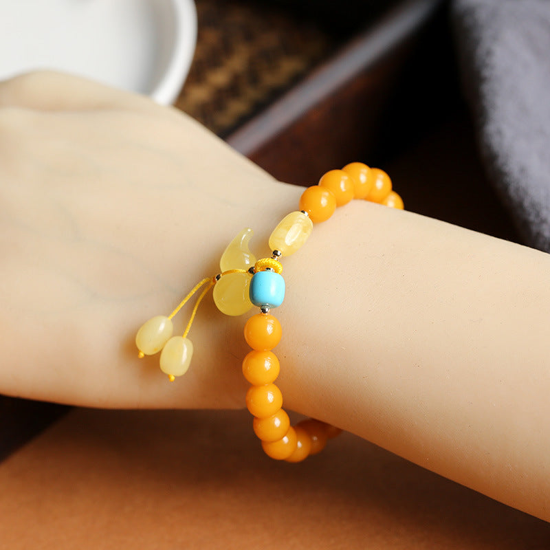 Radiant Gourd Amber Crystal Bracelet