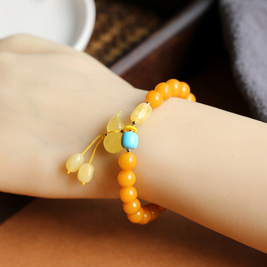 Radiant Gourd Amber Crystal Bracelet
