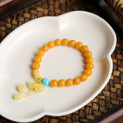 Radiant Gourd Amber Crystal Bracelet
