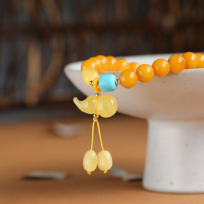 Radiant Gourd Amber Crystal Bracelet
