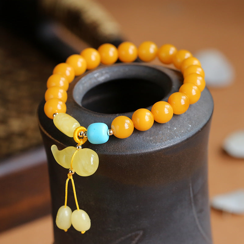 Radiant Gourd Amber Crystal Bracelet