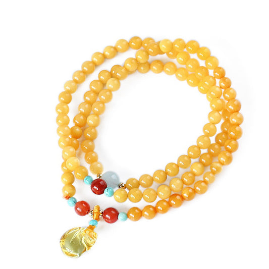 Fortune Halo Amber Crystal Bracelet