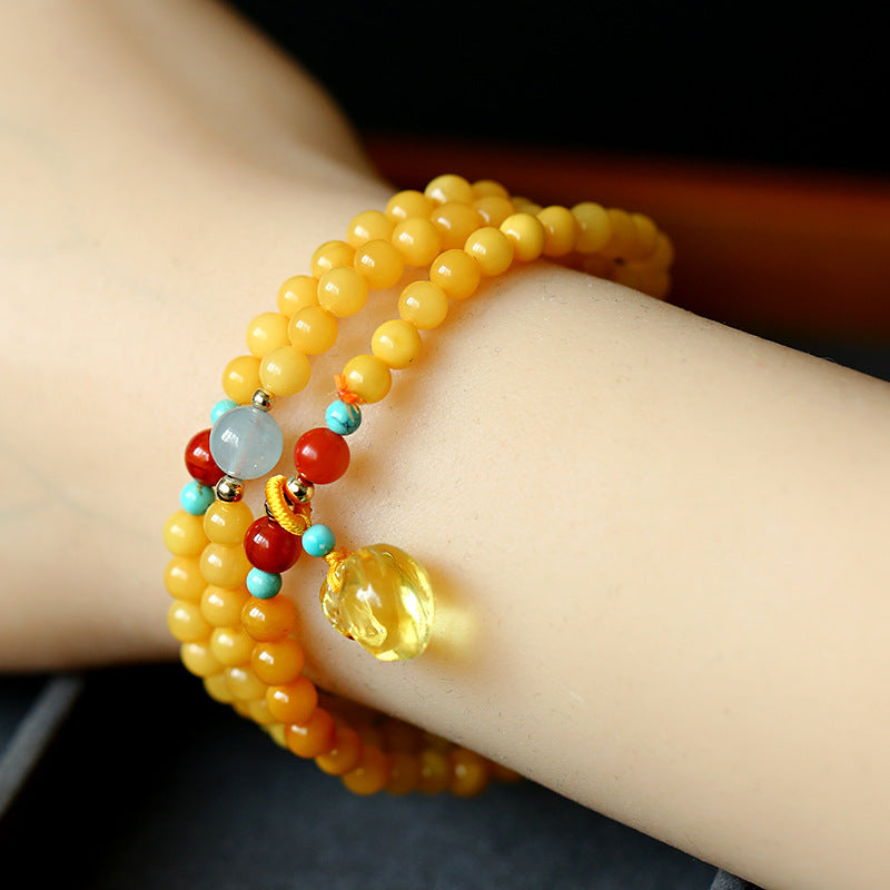Fortune Halo Amber Crystal Bracelet