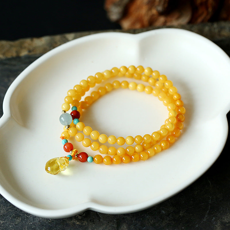 Fortune Halo Amber Crystal Bracelet
