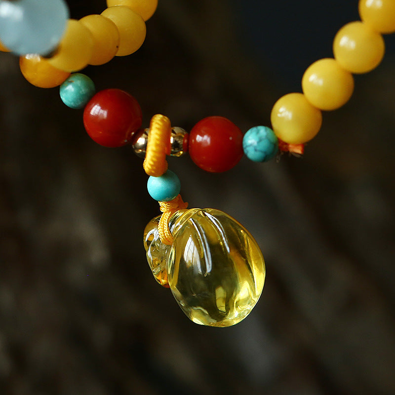 Fortune Halo Amber Crystal Bracelet